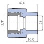 Переходник Ekoplastik 25x3/4 внутренняя резьба