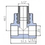 Тройник Ekoplastik  20x1/2x20 наружная резьба