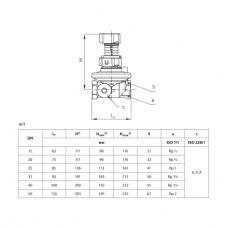 Клапан балансировочный автомат латунь APT Ду 40 Ру16 ВР Kvs=10м3/ч б/ниппелей Danfoss 003Z5705